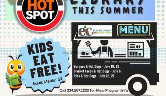 Hot Spot Food Truck Schedule for Millbrook, Wetumpka Libraries