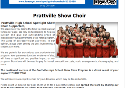 Prattville High School Show Choir Fundraiser Up and Running; Support Needed
