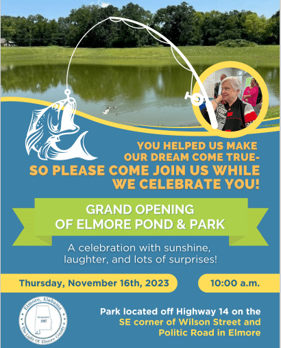 Town of Elmore to celebrate Grand Opening of Elmore Pond and Park Nov. 16