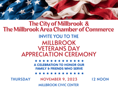 Millbrook hosting Veterans Day Ceremony Nov 9 at Civic Center