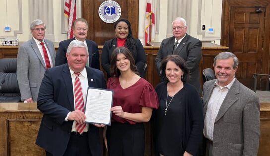 Elmore Commission Honors Macey Stewart of Tallassee High School