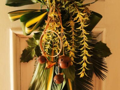 Holiday Decorating with Backyard Greenery