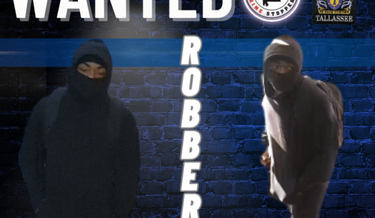 Tallassee – Business Robbery Investigation – Cash Reward Offered