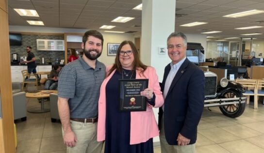 Long Lewis Ford presents Michelle Wilson with Hero of the Month Award