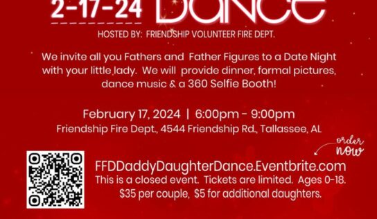 Friendship Fire Department Daddy Daughter Dance tickets on sale through Friday