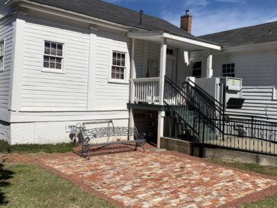 New Terrace at Prattaugan Museum utilizes Historical bricks