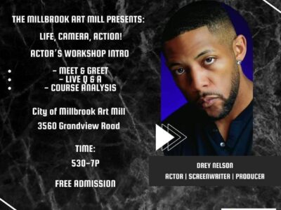 Meet and Greet tonight with Drey Nelson at Millbrook’s Art Mill