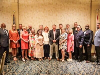 Auburn football coach Hugh Freeze and Prattville native John David Jones speak at A+ Banquet 