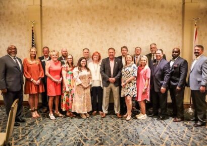 Auburn football coach Hugh Freeze and Prattville native John David Jones speak at A+ Banquet