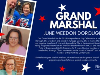 Grand Marshal for Prattville Parade will be June Weedon Dorough