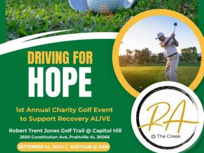 Recovery ALIVE announces inaugural charity golf event in Prattville