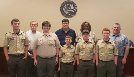 Boy Scout Troop 191 visits Millbrook City Council meeting