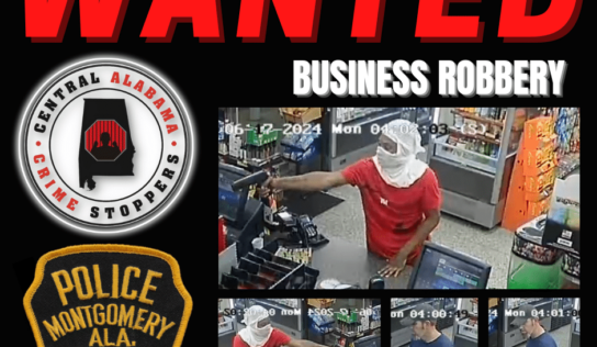 Montgomery – Police Seek Information Regarding Business Robbery – Cash Reward Offered
