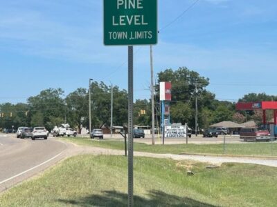 Town of Pine Level receives official town limit signs