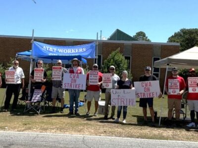 AT&T Union workers form picket lines locally and across Southeast