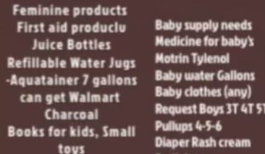 Trailer in Eclectic ready to accept supplies for Hurricane victims; leaving Friday