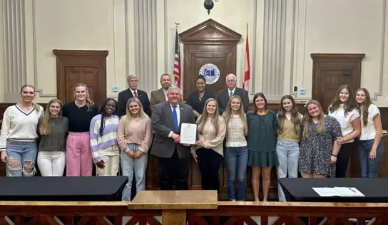Elmore Commission Recognizes Prattville Christian Academy Volleyball Team