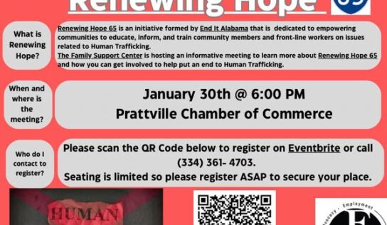 Human Trafficking Awareness and Prevention event coming Thursday in Prattville