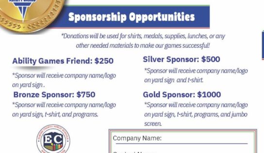 Can your business be a sponsor for the Elmore County Ability Games coming in April?