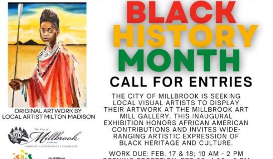 Millbrook Art Mill Seeks Artists for Black History Month Exhibition