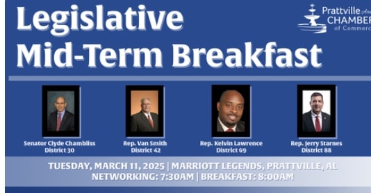 Prattville Area Chamber of Commerce Host Legislative Preview  Breakfast