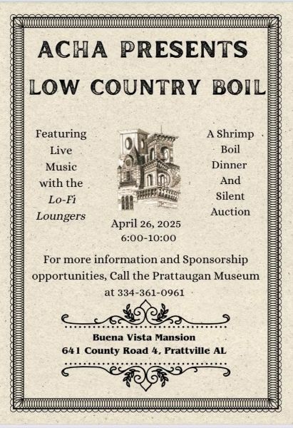 ACHA Low Country Boil coming to Buena Vista Mansion April 26