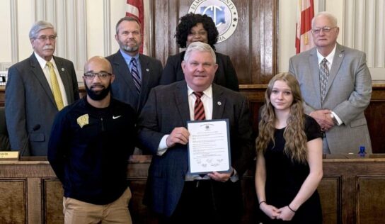 State Champion Wrestler Juliana Eldridge recognized by Elmore Commission