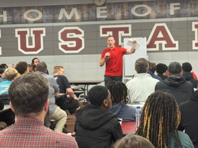 Millbrook Middle hosts annual Fritters and Father Figures event with Speaker Charlie Goodyear