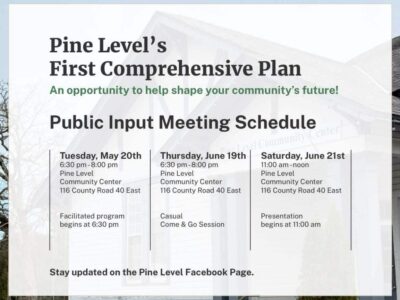 Pine Level sets Public Input meetings concerning Comprehensive Plan for future