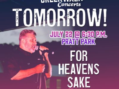 The final CreekWalk Summer Concert series to recognize Daniel Pratt’s birthday Tuesday at Pratt Park