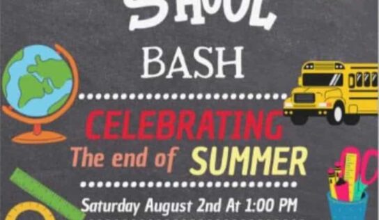 Mark your calendars for the Back to School Bash at Minnie Massie Park!