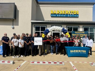 Barberitos marks grand opening with ribbon cutting, free queso, donation to child advocacy center