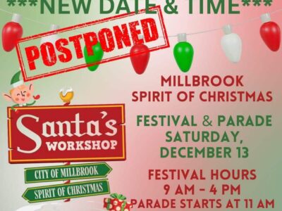 City of Millbrook reschedules annual Christmas festival, parade due to inclement weather