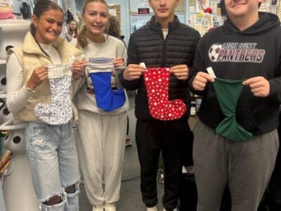 ECHS students stitch tradition, build skills through holiday stocking project