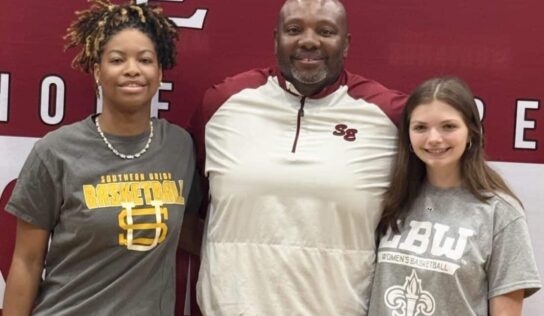 SEHS Girls’ Basketball players Aubrey Newton and Teonna Davis sign college letters of intent