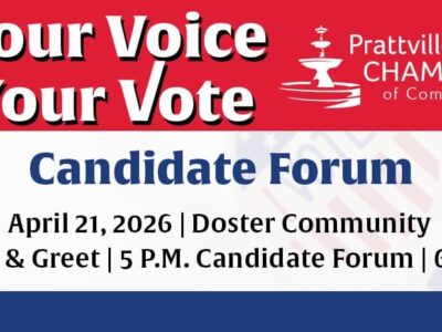 Community invited to attend Prattville Candidate Forum at Doster Community Center