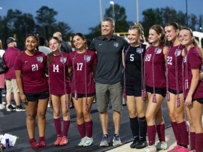 Five SE Girls Soccer players presented with multiple academic scholarships and awards